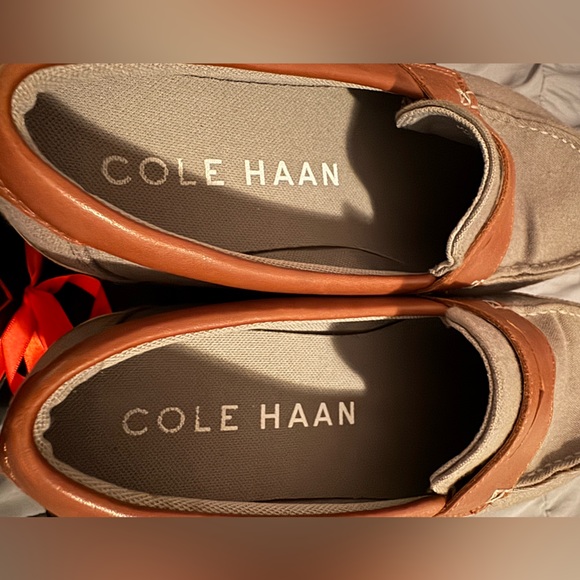 Cole Haan Men's Tan and Gray Slip-On Loafers - Picture 4 of 6